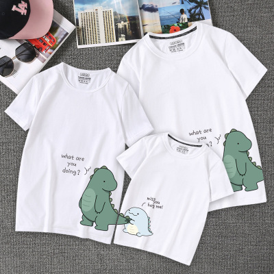 New Spring Wear Summer Wear Casual Cotton Cartoon T-shirt Trendy Mother-Daughter Princess Baby Short Sleeve Top Shirt