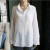 Korean Style New Spring and Autumn Artistic White Shirt Women's Long Sleeve Slim Shirt Women