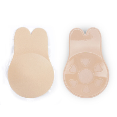 Popular Cross-Border Breathable Breast Pad Pull-up Lift Breast Rabbit Ears Nudebra Invisible Bra