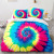 Cross-Border Foreign Trade Amazon AliExpress Three-Piece Set of Digital Printing Colorful Tie-Dyed Home Textile Quilt Cover