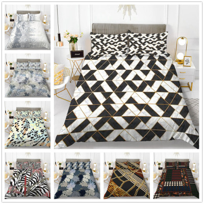 Factory Foreign Trade Wish AliExpress Amazon Abstract Geometric Lines Three Or Four Piece Suit Quilt Cover
