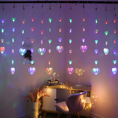 Self-Produced and Self-Sold LED Lighting Chain Button Battery Box Gift Box Decoration String Small and Medium Love Christmas Ornamental Festoon Lamp