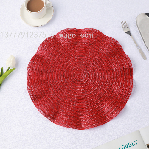 yijia nordic round restaurant cotton string handmade woven placemat coaster table insulation mat potholder dish and bowl mat