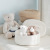 Cotton Braided Storage Box Solid Color Oval Desktop Finishing Box Cosmetics with Lid Storage Basket