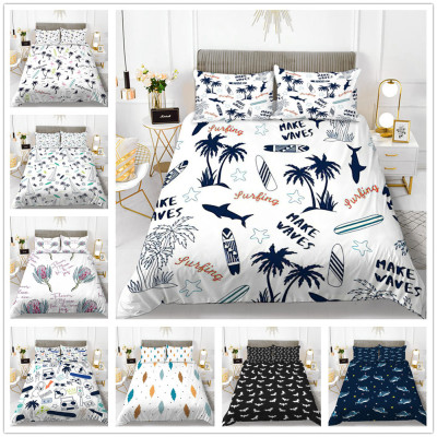 Picture Cross-Border Three-Piece Children's Bedding Foreign Trade Home Textile Dormitory Minimalist Duvet Cover Two-Piece Set