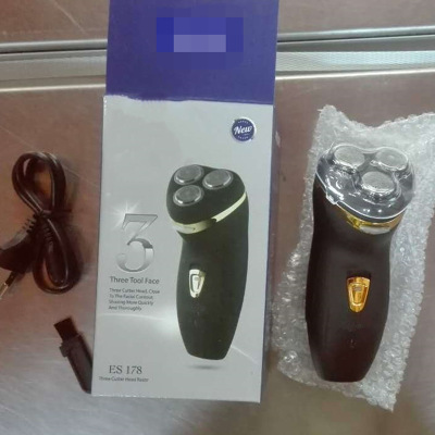 Tuhao Golden and Black Three-Blade Shaver Charging Shaver Yuyao Simen Origin Factory Wholesale