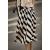 Spring and Summer New Paris Copacabana Black and White Striped Pleated Mulberry Silk Skirt for Women