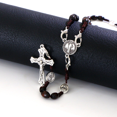 6 * 8mm Wooden Rosary Necklace