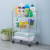 Multi-Functional Three-Layer Kitchen Storage Rack with Wheels Movable Trolley Bathroom Sundries Vegetable Storage Rack