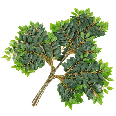 Simulation Elm Leaf Fake Leaves Dried Branches Decorative Landscaping Green Leaves Indoor Modeling Green Leaf Plant Chinese Scholartree Leave