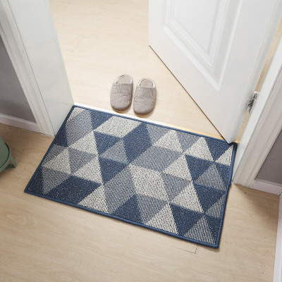 Woven Geometric Polypropylene Loop Velvet Door Mat Thick Absorbent Household Foot Mat Factory Bedroom Entrance Floor Mat