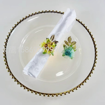 2022 Popular Hot-Selling New Arrival Hotel Wedding Napkin Ring Flower Buckle Dining Table Decorations