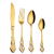 A European-Style Retro Embossed Royal Court Tableware Set 304 Stainless Steel Steak Knife and Fork Hotel Western Food Knife, Fork and Spoon