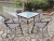 Courtyard Imitation Rattan Table and Chair Set  Three-Piece Balcony Garden Coffee Bar Occasional Table and Chair Set