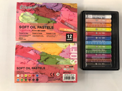 12 Colors soft Oil Pastels