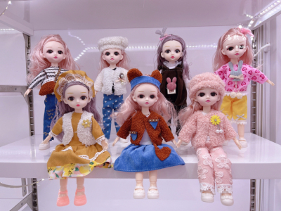 New Machine Edge Barbie Doll 30cm Fashion Keychain Doll Detachable Dressing Set Gift Box