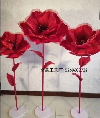 Giant PE Orchid Artificial Flower Decoration Home Wedding Background Road Leads Fake Foam Rose Shopping Mall Display Flo