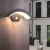 LED Outdoor Waterproof Human Body Induction Wall Lamp Courtyard Minimalist Creative Outdoor Door Moon-Shaped Wall Lamp