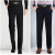 23 Summer New Men's Pants Middle-Aged Suit Pants with Back Pocket Loose High Waist Suit Pants Dad Straight High Quality Trousers