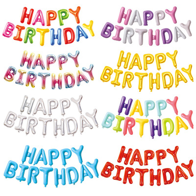 Happy Birthday Letter Aluminum Balloon Party Birthday Wedding Lover Suit Balloon Factory Letter Balloon