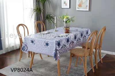 Tablecloth Pearlescent Yarn Flower Gold Tablecloth Waterproof PVC Crystal Tablecloth  Antifouling Tablecloth in Stock