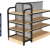 Steel and wood shelves Steel and wood display shelves double-sided snack shelves