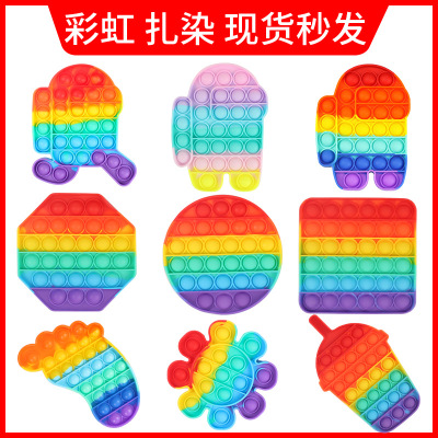 Factory in Stock New Rainbow Rat Killer Pioneer Christmas Series Unicorn Desktop Decompression Educational Silicone Toys