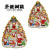 2 pcs Santa Claus Wall Stickers Christmas Three-Dimensional Two-Sided Art Paper Stickers Santa Claus  Sticker Decoration