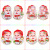 2 pcs Santa Claus Wall Stickers Christmas Three-Dimensional Two-Sided Art Paper Stickers Santa Claus  Sticker Decoration