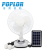 Solar Energy Recharge Fan USB Output to Charge Mobile Phone External Bulb AC/DC Charging 12-Inch