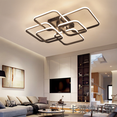 Cross-Border Hot Lamps Lamp in the Living Room Nordic Atmosphere LED Ceiling Lamp Simple Modern Square Dining Room Bedroom Lighting