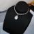Cross-Border Supply Water Drop Square Pendant Necklace for Women Fully-Jeweled Crystal Clavicle Chain Neck Chain Tassel Special Necklace Fashion