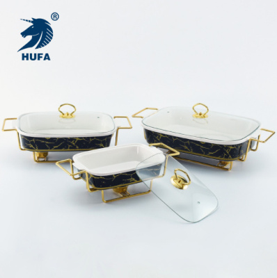 Cross-Border Supply Square Ceramic Dining Stove Hotel Restaurant Applicable Food Heating Container Novel Buffet Alcohol Dining Stove