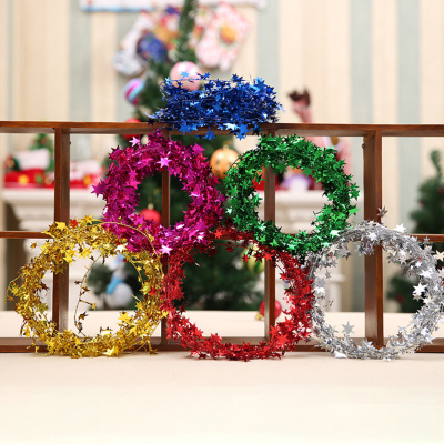 Christmas Season Door Party Ornaments Festival Garland Decorations Star Wreath