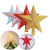 Amazon eBay HOT SALE 20CM Christmas Star high quality Tree Top Hat Gold Powder Ornament Glitter