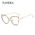 95597 New Metal Anti-Blue Light Glasses Fashion Ladies Plain Glasses Frame Retro Rayban with Myopia Glasses Option