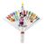 Cake Paper Fan Surprise Props Supplies Party Supplies Birthday and Holiday Fan Candle Clown Birthday Automatic Opening