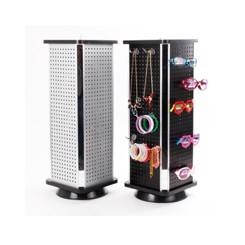 counter type multi-purpose removable aluminum-plastic plate 4-side rotating hole plate ornament department store supermarket shelf glasses display rack