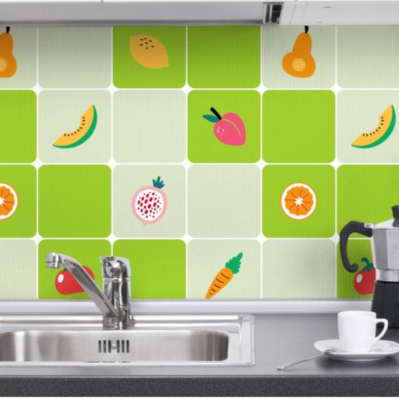 [Poly MEGA STAR] Kitchen Oil-Proof Stickers Oilproof Wall Sticker High Temperature Tile and Wall Sticker Stove Waterproof