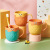 2021 Creative Children Cartoon Strawberry Gargle Cup Student Bedroom Plastic Cup Home Cute Color Matching Tooth Cup