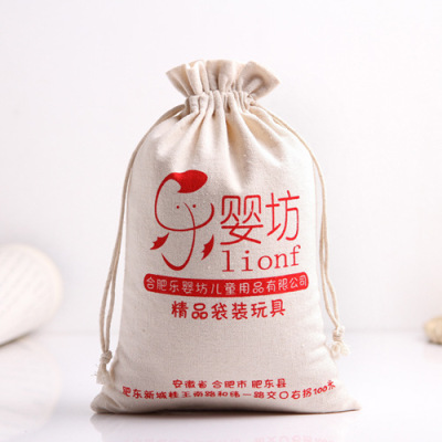 Factory Professional Custom Cotton Canvas Bag Drawstring Drawstring Pocket Ornament Toy Storage Bag