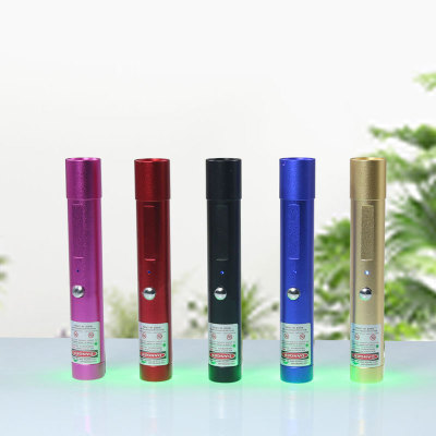 USB Green Light Charging Single Point Laser Flashlight Starry Sky Laser Pen Red and Green outside Line Sales Sand Tray Teaching Whip Pen