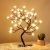 Nordic Style Tree Lamp Iron Plate Lamp Led Plug-in USB Iron Plate Base Little Sakura Simulation Tree Lamp Peach Tree Lamp