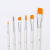 6 PCs White Penholder Wooden Nylon Hair Brush Gouache Watercolor Pen Drawing Hook Line Paint Brush Art Oil Painting Brush Set