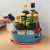 360 Degrees Rotary Multifunctional Non-Slip Storage Tray Kitchen Seasoning Can Desktop Cosmetics Storage Box Fruit Plate