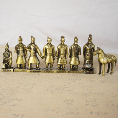 General Qin Shihuang Warriors War Horses Warriors Carriage Ashtray Bell Bottle Opener Metal Crafts Xi'an Travel Memorial