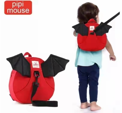 Japanese Pipimouse Children's Little Devil Anti-Lost Bag Baby Angel Schoolbag Kindergarten Bat Backpack