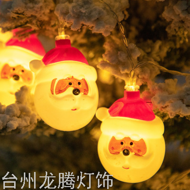 New Blow Molding Painted Christmas Holiday Decoration LED Lighting Chain Indoor Layout Santa Claus Copper Wire Lamp
