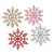 Christmas Supplies 12cm Plastic Dusting Powder Snowflake Christmas Tree Decorative Ornaments Hollow Christmas Snowflake Pendant