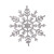 Christmas Supplies 12cm Plastic Dusting Powder Snowflake Christmas Tree Decorative Ornaments Hollow Christmas Snowflake Pendant